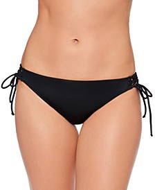Juniors' Lace-Up Hipster Bikini Bottoms, Created for Macy's