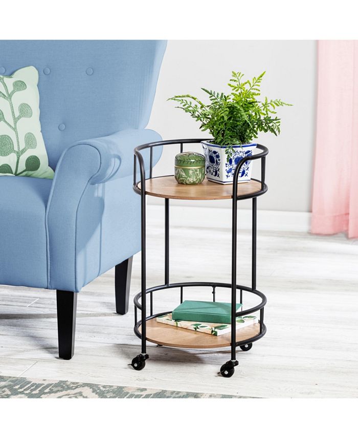 Honey Can Do 2Tier Round Side Table With Wheels Macy's