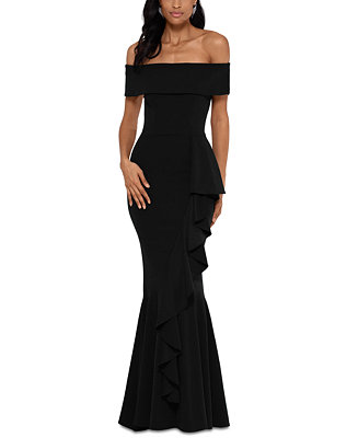 Betsy & Adam Off-The-Shoulder Mermaid Gown & Reviews - Dresses - Women -  Macy's