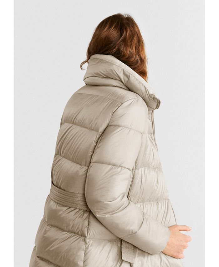 MANGO Belt Quilted Coat Macy's