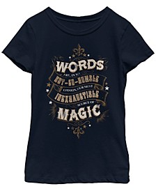 Harry Potter Big Girl's The Deathly Hallows Humble Words Short Sleeve T-Shirt