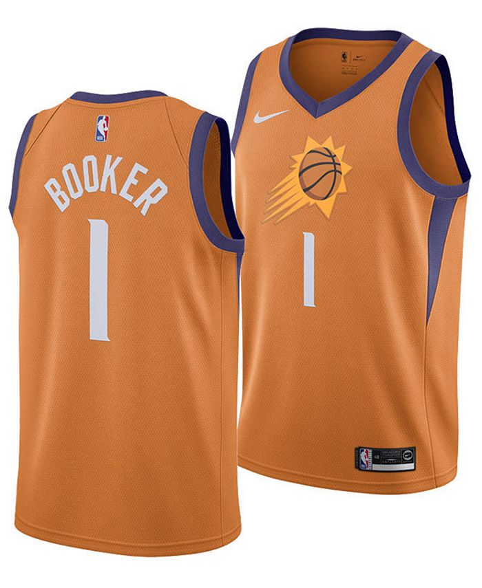 NBA Suns 1 Devin Booker Orange Men Jersey