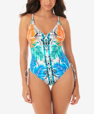 v neck one piece swimsuit