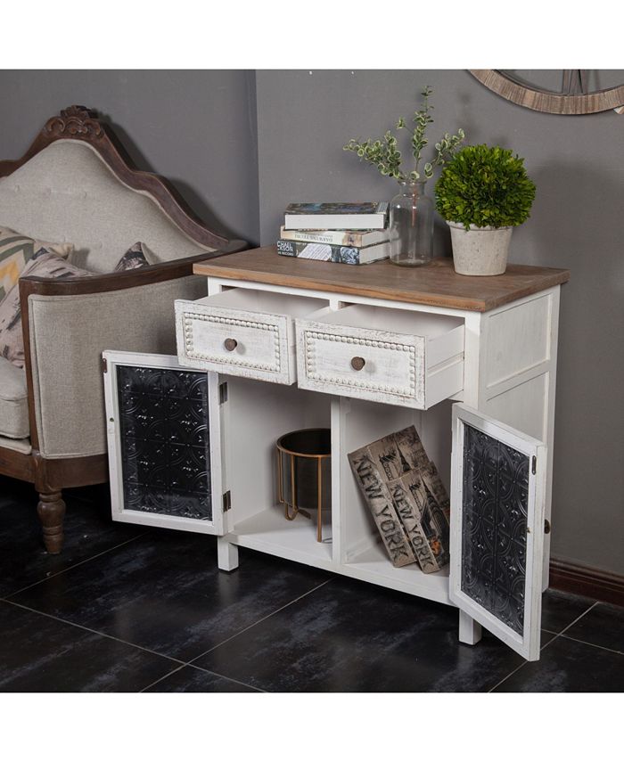 Luxen Home Wood And Metal Buffet Console Macy's