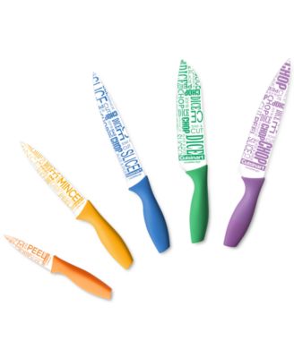 Cuisinart 10-Pc. Ceramic-Coated Printed Cutlery Set with Blade Guards