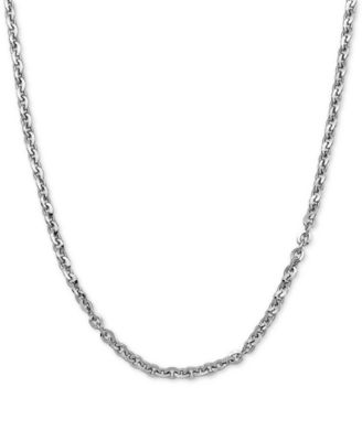 Giani Bernini - Oval Cable Link 18" Chain Necklace in Sterling Silver or 18k Gold-Plated Over Sterling Silver