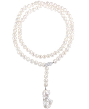 image of Freshwater Cultured Pearl (9-15mm) Lariat Abstract 36