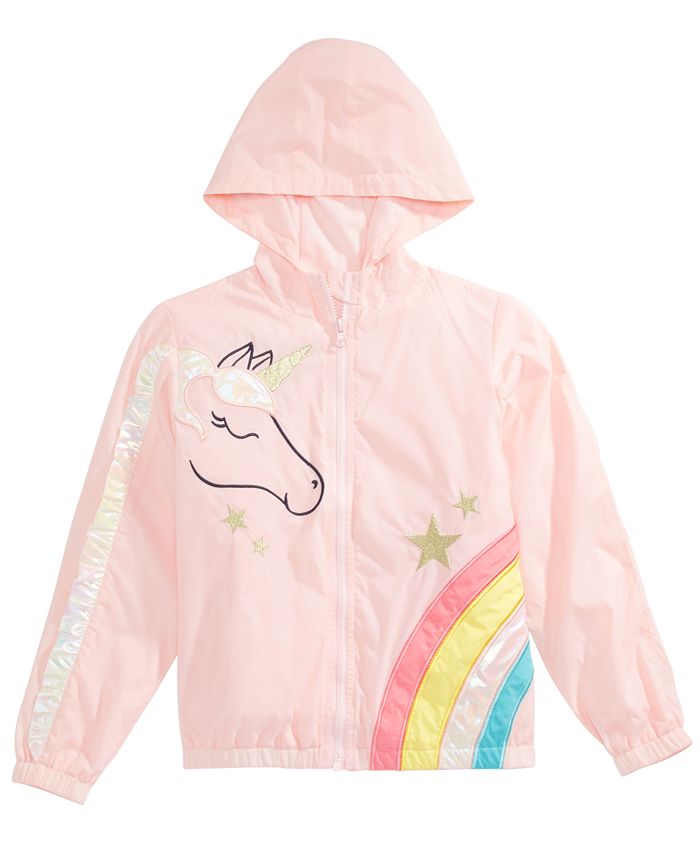 Epic Threads Little Girls Unicorn Ruffle Windbreaker Jacket, Created ...