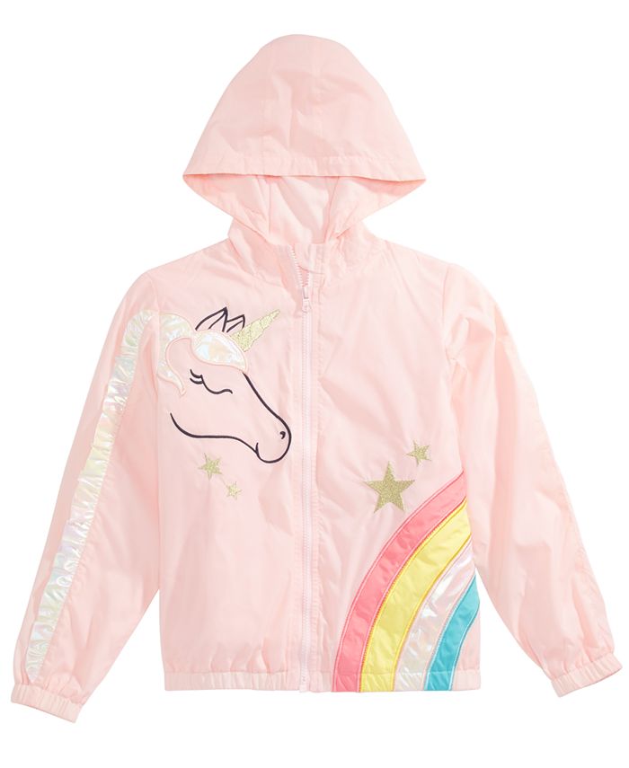 Epic Threads Little Girls Unicorn Ruffle Windbreaker Jacket, Created
