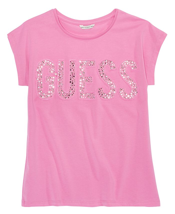 GUESS Embellished Logo T-Shirt & Reviews - Shirts & Tops - Kids - Macy's