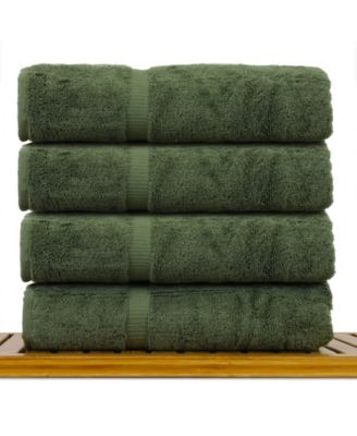 BC Bare Cotton Luxury Hotel Spa Towel Turkish Cotton Bath Towels, Set of 4