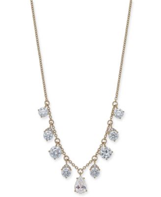 Eliot Danori - Cubic Zirconia Statement Necklace, 16" + 1" extender