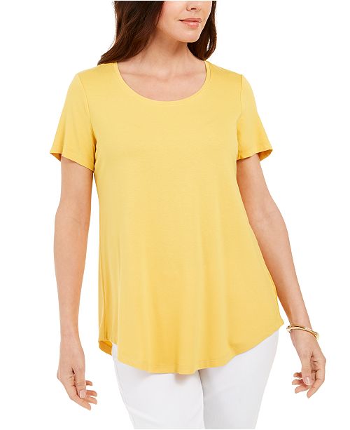 JM Collection Scoop-Neck Top, Created for Macy's & Reviews - Tops ...
