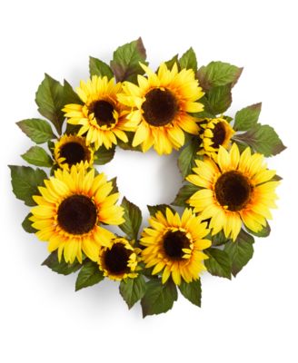 Martha Stewart Collection - Americana Artificial Sunflower Wreath