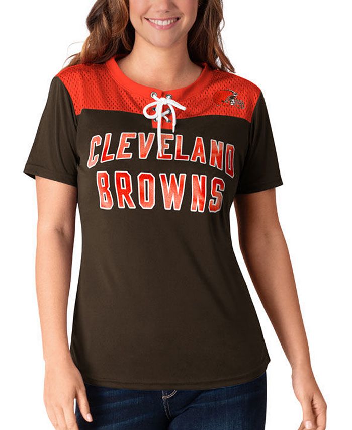 G-III Sports Women's Cleveland Browns Wildcard Bling T-Shirt - Macy's