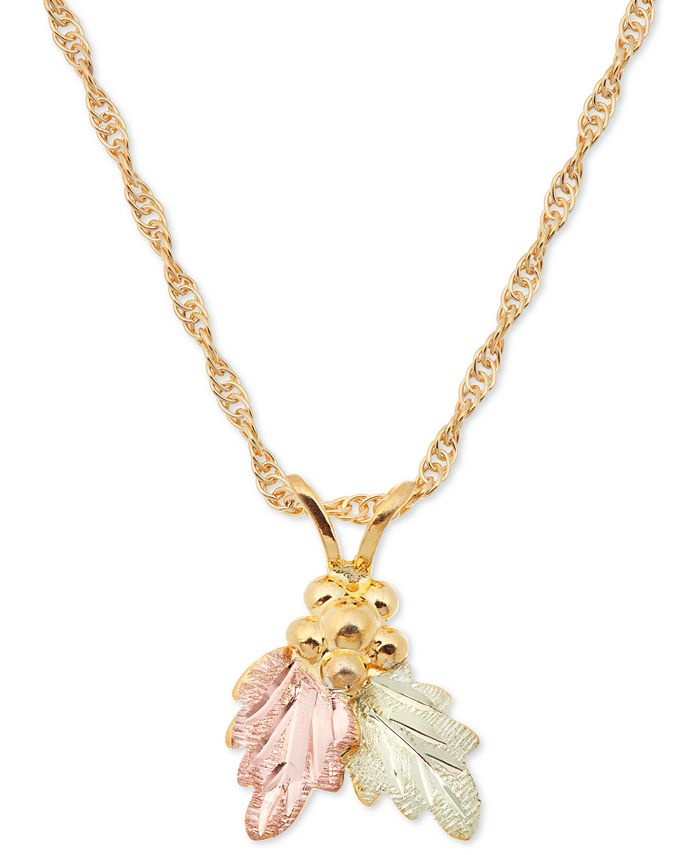 Black hills store gold leaf necklace