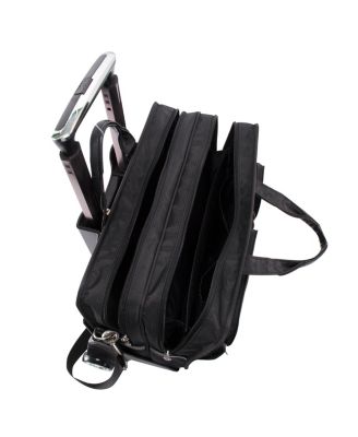 Clinton, 17" Patented Detachable -Wheeled Laptop Briefcase