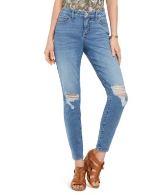 Style & Co Destructed Curvy Skinny Jeans, Created for Macy's - Macy's