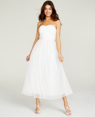 Betsey Johnson Ruched-Top Embellished-Waist Gown - Macy's