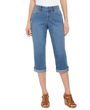 image of Style & Co Curvy Cuffed Capri Jeans, Created for Macy-s