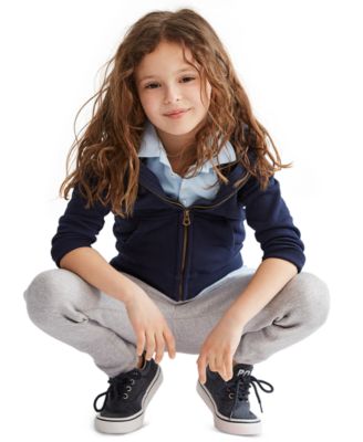 Toddler and Little Girls French Terry Full-Zip Hoodie