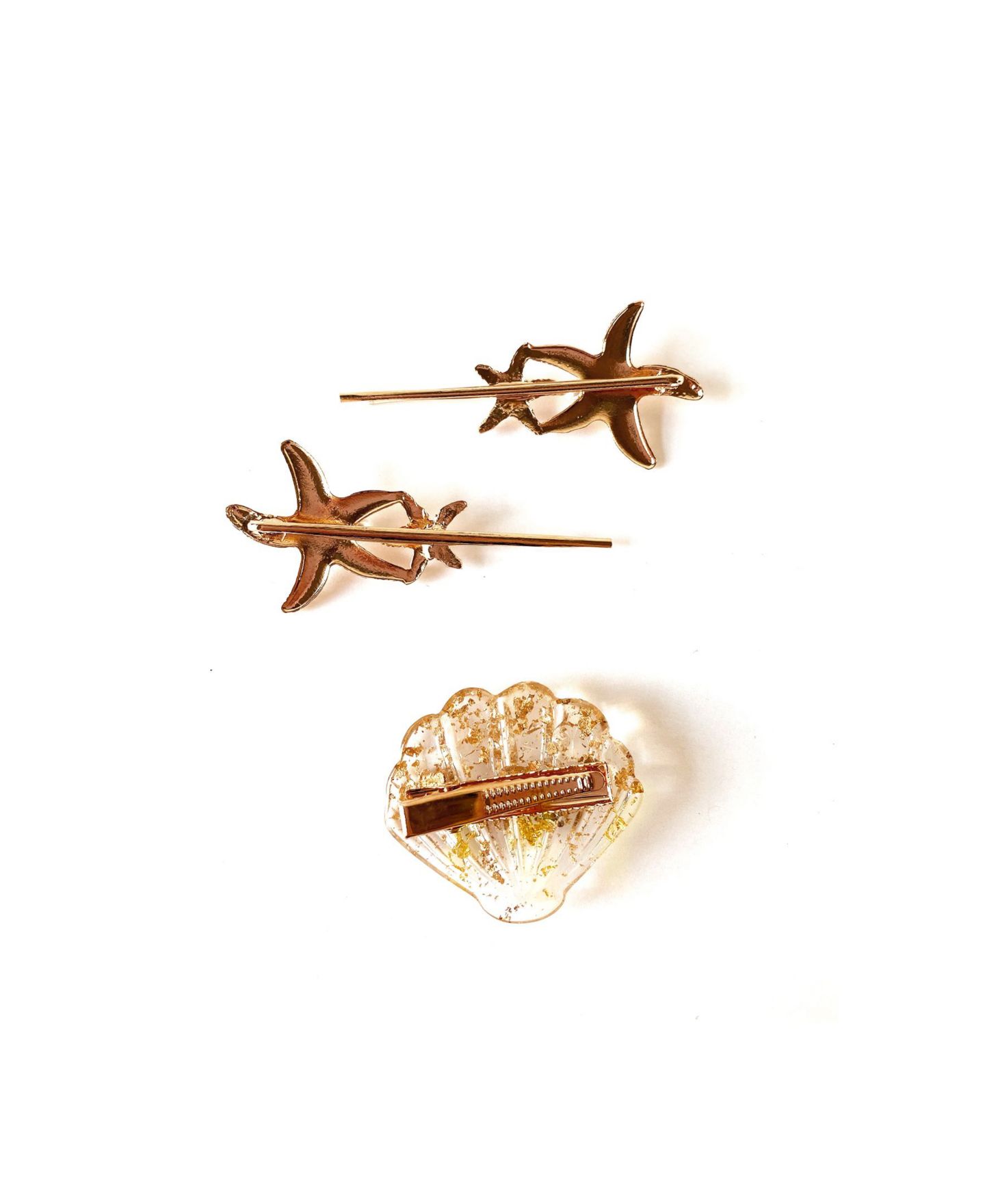Женские аксессуары Soho Style Mermaid Starfish and Seashell Hair Clip Three-Piece Set — фото 2
