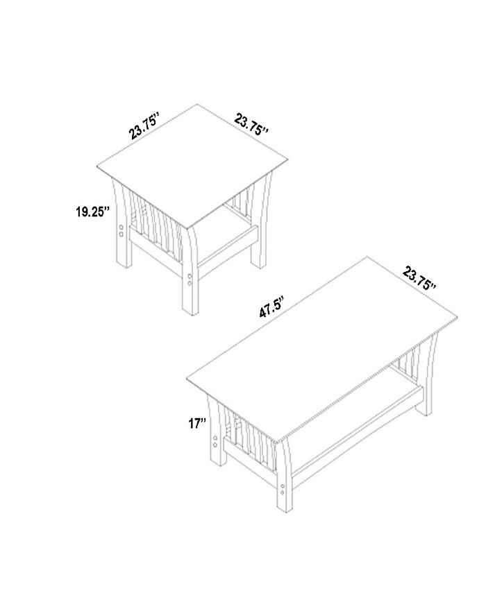 Benzara Wooden Table Set Macy's
