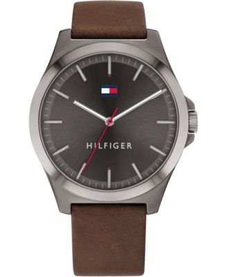 tommy hilfiger leather watch