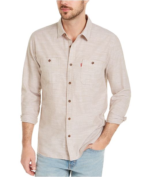 Levi S Men S Chambray Two Pocket Shirt Reviews Casual Button