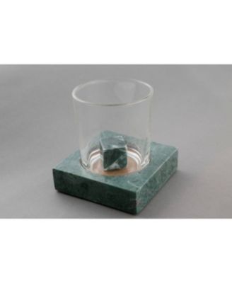 Thirstystone - Green Marble Beverage Chiller with Glass and Whiskey Stone