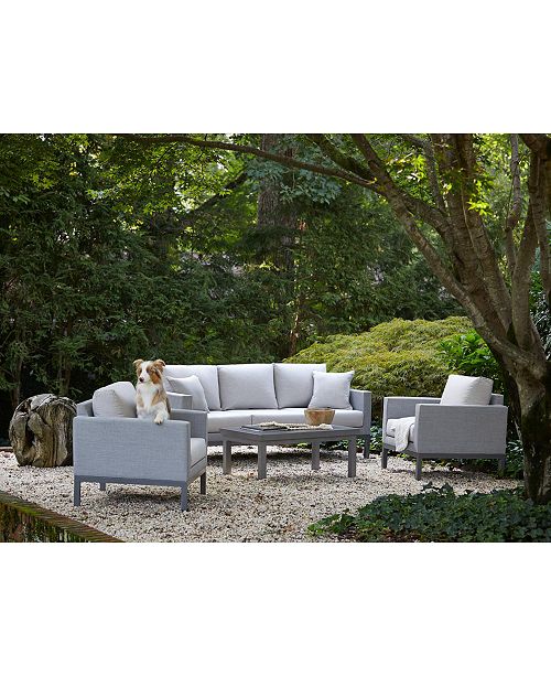 Furniture Carleese Outdoor 4 Pc Seating Set Sofa 2 Club Chairs