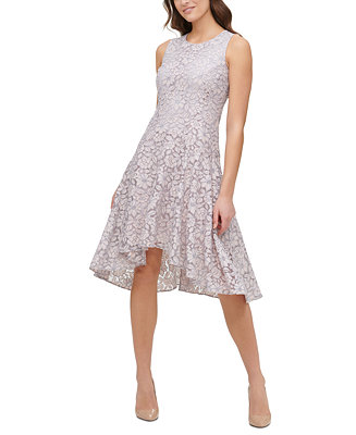 Tommy Hilfiger High-Low Floral Lace Dress - Macy's