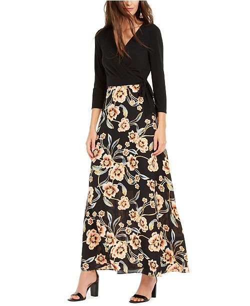 Inc Petite Printed Skirt Tie Waist Dress Created For Macy S