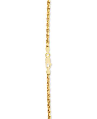 Rope Link 24" Chain Necklace in 18k Gold-Plated Sterling Silver