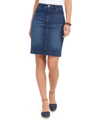 macys jean skirts
