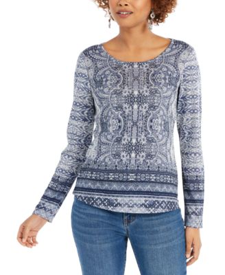 macys knit tops