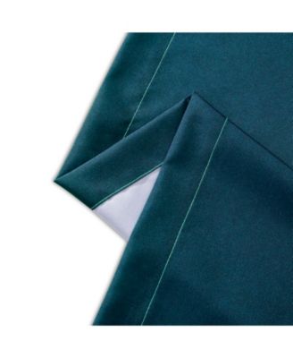 Ombre Darkening Curtains, Curtains for Living Room and Bedroom Black 40" W x 84" L Set of 2 Machine Washable Blackout Curtain