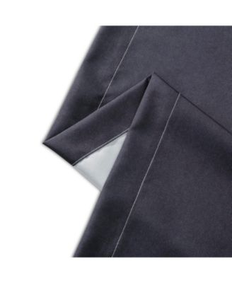 Ombre Darkening Curtains, Curtains for Living Room and Bedroom Black 40" W x 84" L Set of 2 Machine Washable Blackout Curtain