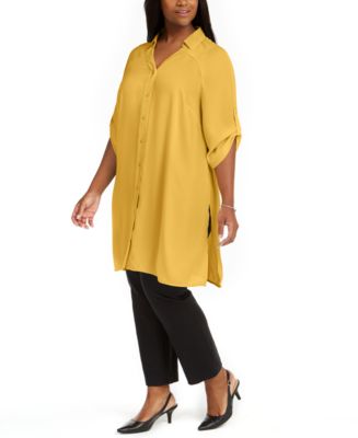 Alfani Plus Size Solid Swing Top, Created For Macy's In Rosedust