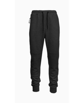 black zipper joggers