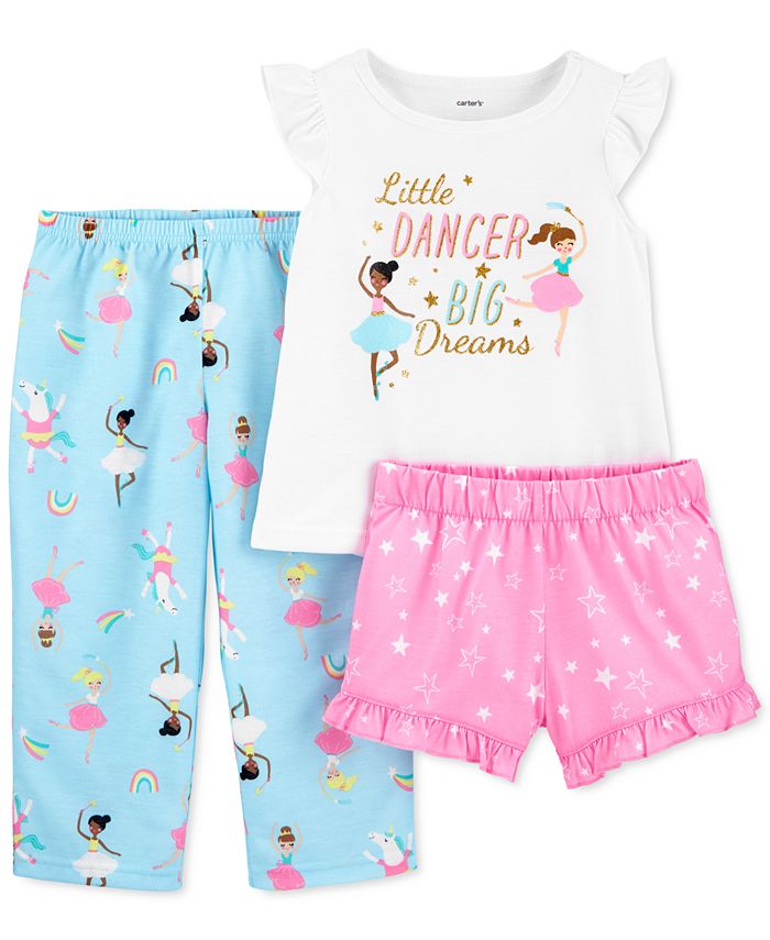 Carter's Toddler Girls 3Pc. Ballerina Pajamas Set Macy's
