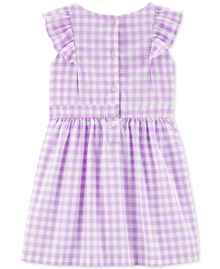 Carter's Toddler Girls Cotton Gingham Ruffle Dress - Macy's
