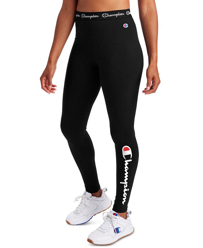 Champion Women's Authentic Logo Full Length Leggings & Reviews - Pants ...
