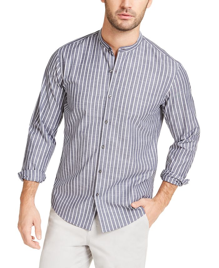 Slim fit 2024 band collar shirt