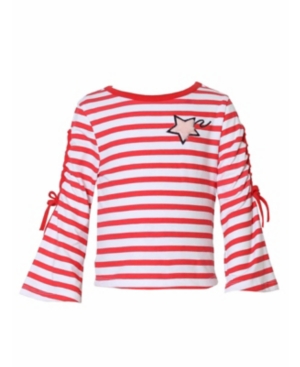 image of Kinderkind Toddler, Little, and Big Girls Bell Sleeve Tee