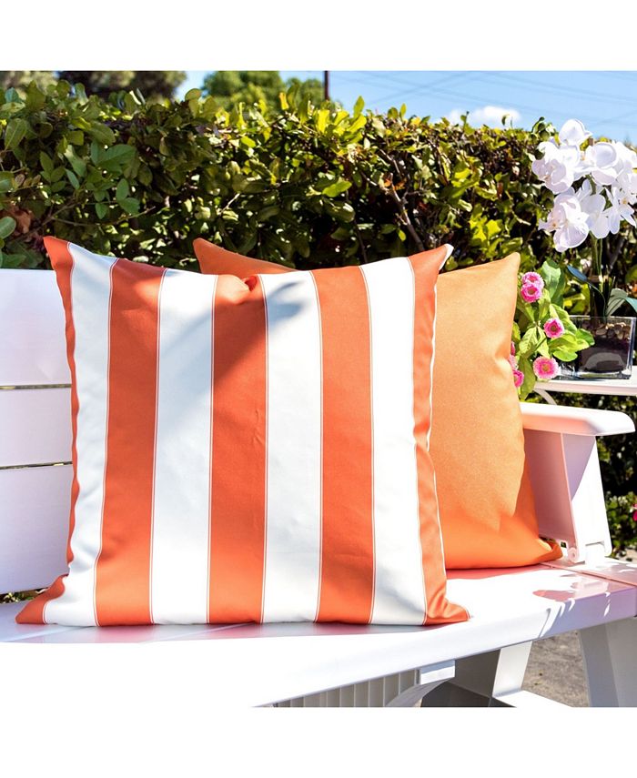 Homey Cozy Olivia Stripe Outdoor Pillow Set of 2 & Reviews