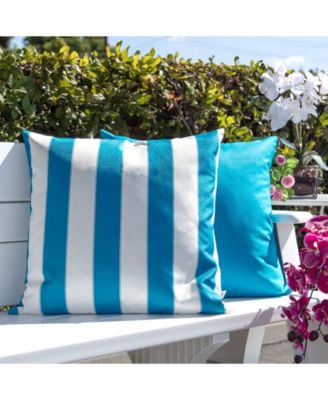 Olivia Stripe Indoor/Outdoor 2-Pack Decorative Pillows, 20" x 20"