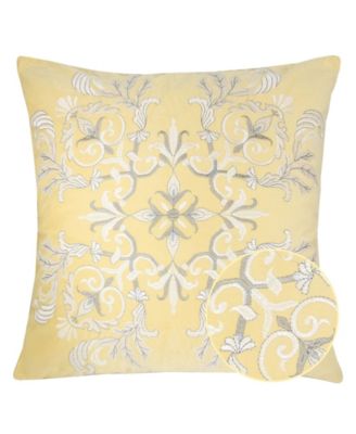 Floral Elegant Decorative Pillow, 20" x 20"
