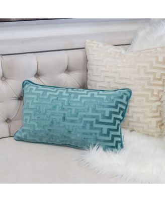 Jasmine Modern Maze Decorative Pillow, 12" x 20"