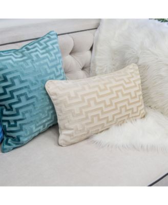 Jasmine Modern Maze Decorative Pillow, 12" x 20"
